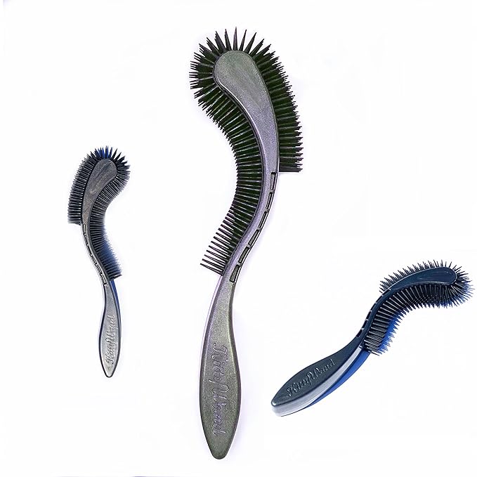 KittyWand Cat Brush, Blue. Designed for Comfort, Created for Results. This innovative grooming brush features multi contoured shapes that gently adapt to your cats body for stress free grooming.