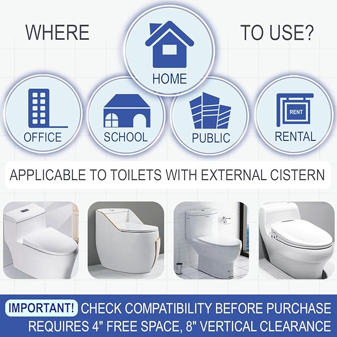 eHouse Automatic Toilet Bowl Cleaner with Refill — Antibacterial Flush-Activated Cleaning System, Long-Lasting Performance & Fresh Apple Scent