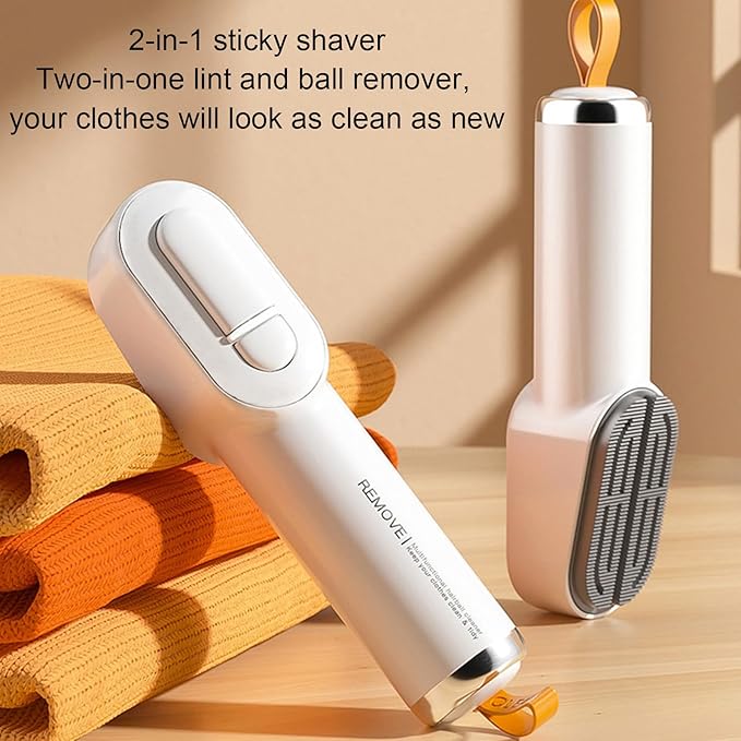 Reusable Lint Roller, 2-in-1 Sticky Lint Removal Cleaner Brush, Lint Rollers for Pet Hair Extra Sticky, Household Laundry Accessories for Cat Hair, Dog Hair, Clothing Lint, Debris, Crumb