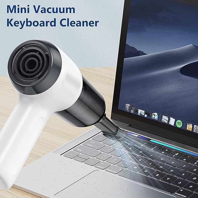 Fanisic Car Vacuum Handheld Vacuum Cleaner/Air Duster, 15000PA Strong Suction with Brushless Motor, Rechargeable Dust Buster/Hand Pump Low Noise for Car Detailing Home Office Cleaning