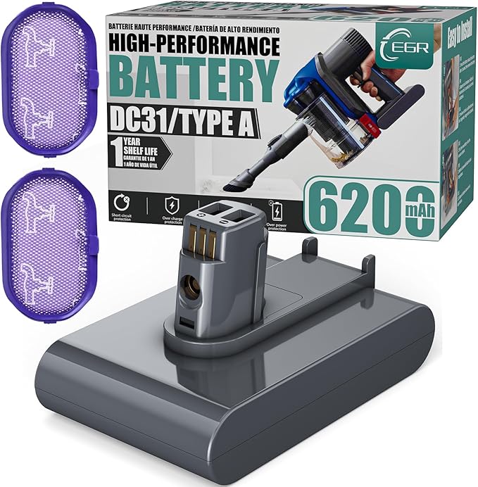 EGR Upgraded DC35 Battery Replacement Compatible with Dyson DC31 DC34 DC35 DC44 DC45 917083-01 Handheld Vacuum Cleaner (Not Fit All Type B)