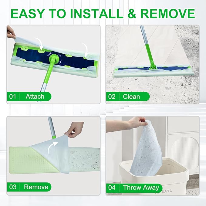 40 Count XL Wet Mopping Cloths for Swiffer Sweeper XL Mop - Disposable X-Large Wet Pad Refills - Multi-Surface Wet Wipes Mopping Pads Refill for Floor Cleaning