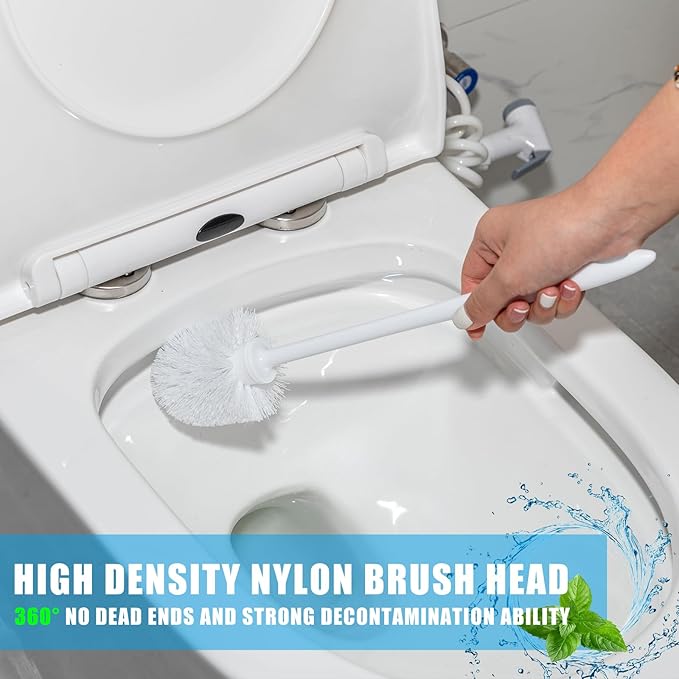 Tioncy 30 Pcs 14.2 Inch Toilet Brush Commercial Heavy Duty Toilet Bowl Cleaning Scrub Long Scrubber for Bathroom Cleaning Supplies