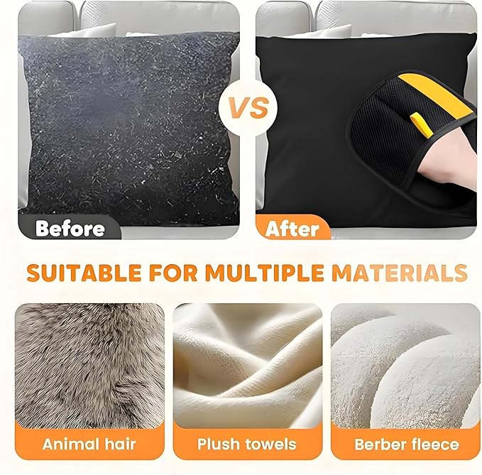 CLPCLP Pet Hair Removal Glove for Cats & Dogs, 2Pcs Newly Upgraded Electrostatic Pet Hair Remover Gloves, Reusable Magic Brush Pet Hair，Pet Hair Remover for Laundry, Sofas，Carpets，Clothing