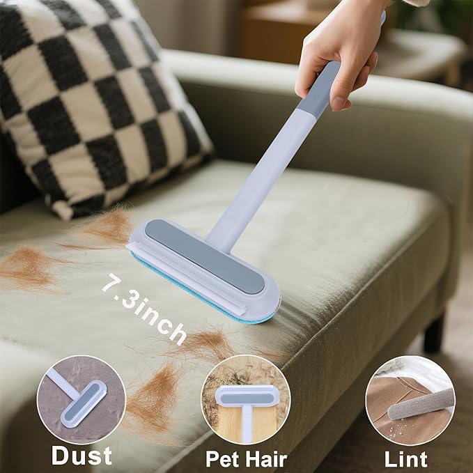 HappyLong Pet Hair Remover for Furniture, 17.3Inch, Reusable Lint Brush for Dog and Cat Hair - Multifunctional Fur Removal Tool, Gentle on Couches, Carpets, Car Seat, Clothes, Bedding