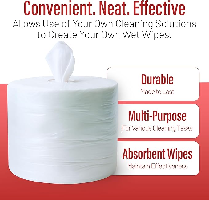 WIPESPLUS Replacement Standard Multi-Task Wipes, Dry Wipes for Home and Business, 1200 Count, (6 Packs of 200)