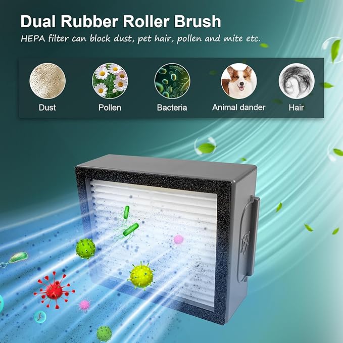 APZOVO 32 Pack Replacement Parts for iRobot Roomba i7 i7+ i3 i3+ i4 i4+ i5 i5+ i6 i6+ i8 i8+ E5 E6 E7 j6 j6+ j7 j7+ Combo i5 i5+ j5 j5+, 2 Set of Roller Brush 10 Filter 10 Vacuum Bag 10 Side Brush