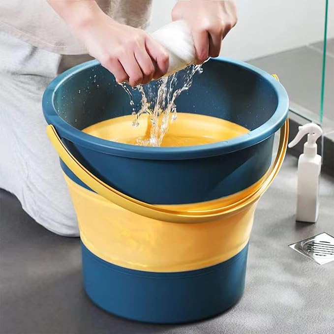 Collapsible Bucket 3PCS 4.5 Gallon/17L Small Plastic Household Cleaning Mop Buckets Foldable Water Bucket for Car Wash Fishing Camping Beach (Large 3 PCS)
