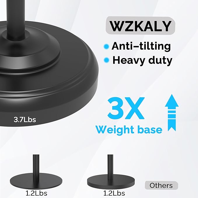 WZKALY Freestanding Toilet Paper Holder Stand with Storage – Holds 4 Extra Rolls –Matte Black- Toilet Paper Holder for Bathroom – Sturdy Base, Classic Retro Style, Space-Saving Bathroom Storage