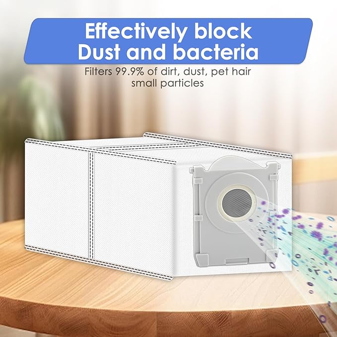 (5 Pack) X9 Pro Omni Replacement Dust Bags Compatible With ECOVACS DEEBOT T30C Omni/ T80 Omni/ T50 PRO Omni/ T50 MAX PRO Omni/ X8 Pro Omni Robotic Vacuum Cleaner, Accessories Kit