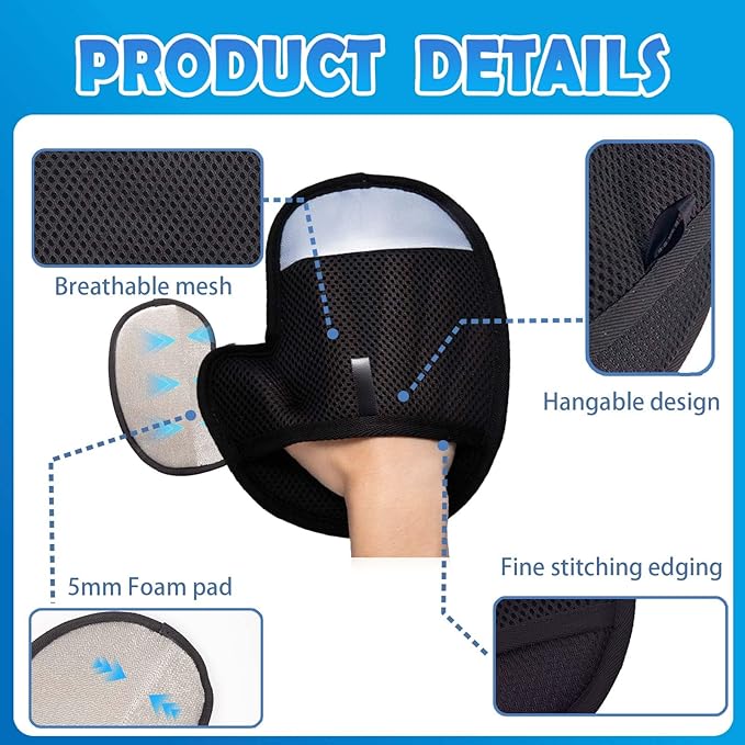 Pet Hair Removal Glove for Dogs & Cats, Reusable Electrostatic Magic Brush Pet Hair Remover Glove, Pet Hair Lint Mitt for Clothing, Couch, Carpet, Car Seat, Cat Tree, Fur Deshedding (Grey, 1 PCS)
