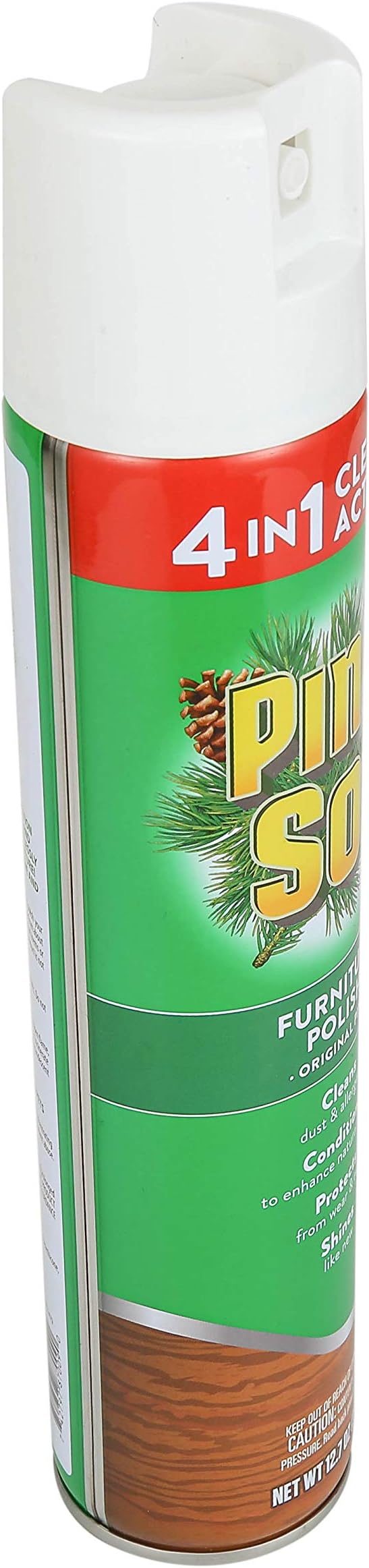 Pine-Sol Furniture, Polish 4in1 Cleaning Action Wood Polish Spray Wood Polish Spray for Your Cleans Conditions Protects and Shines Ounces Original Pine Scent, Yellow, Lemon, 12.7 Fl Oz
