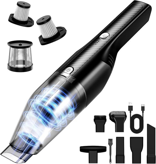 Antaha Handheld Vacuum Cordless -Car Vacuum Portable Cordless Cleaner Powerful Suction,1.2lbs Lightweight, Type-C Charge, Multiple Accessories, Portable Hand Vacuum for Home, Pet and Car