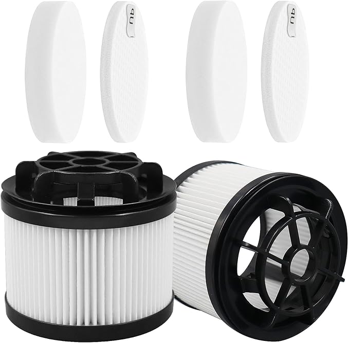 BEBEMOR Vacuum Cleaner LEVOIT LVAC-200 Replacement Filter Kit Compatible LVAC-200, 2 Pre-Motor Filters 2 Post-Motor Filters, White