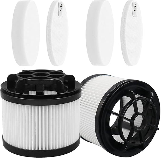 BEBEMOR Vacuum Cleaner LEVOIT LVAC-200 Replacement Filter Kit Compatible LVAC-200, 2 Pre-Motor Filters 2 Post-Motor Filters, White