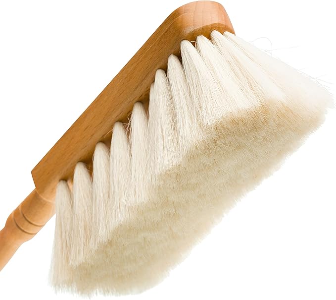 Redecker Goat Hair Dust Brush with Waxed Beechwood Handle, Small, 9-7/8-Inches