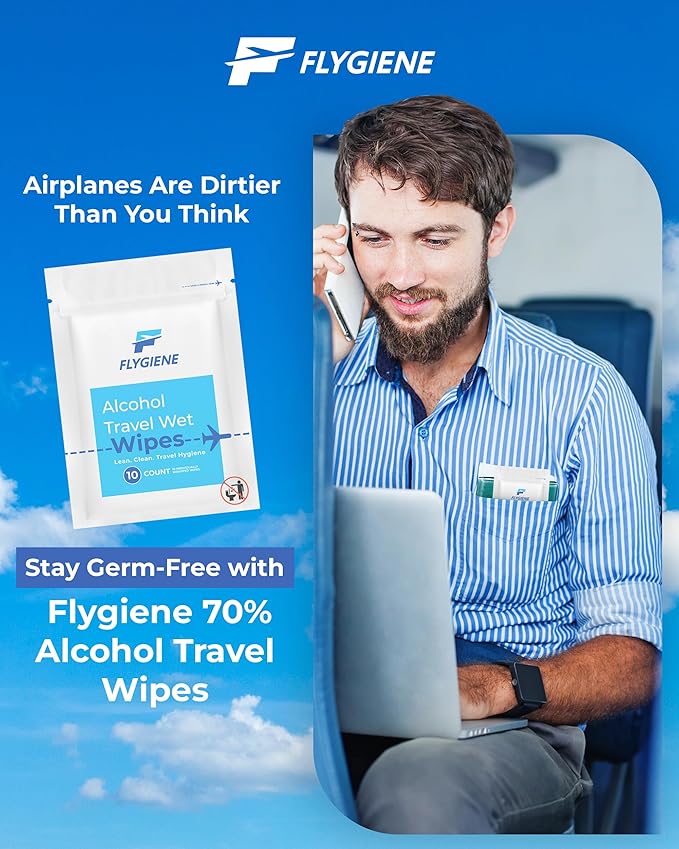 Travel Sanitizing Wipes (20 Count (2 Packs of 10))