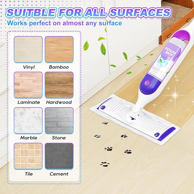 YagoDago Power Mop Pads Compatible with Swiffer Power Mop, Disposable Power Mop Refills, PowerMop Wood Mopping Pad Refills for Floor Cleaning, 10 Count