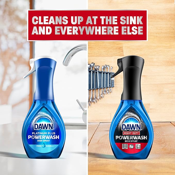 Dawn Powerwash Heavy Duty Dish Spray All-Purpose Cleaner and Degreaser, 64oz, 1 Starter Kit + 3 Refill