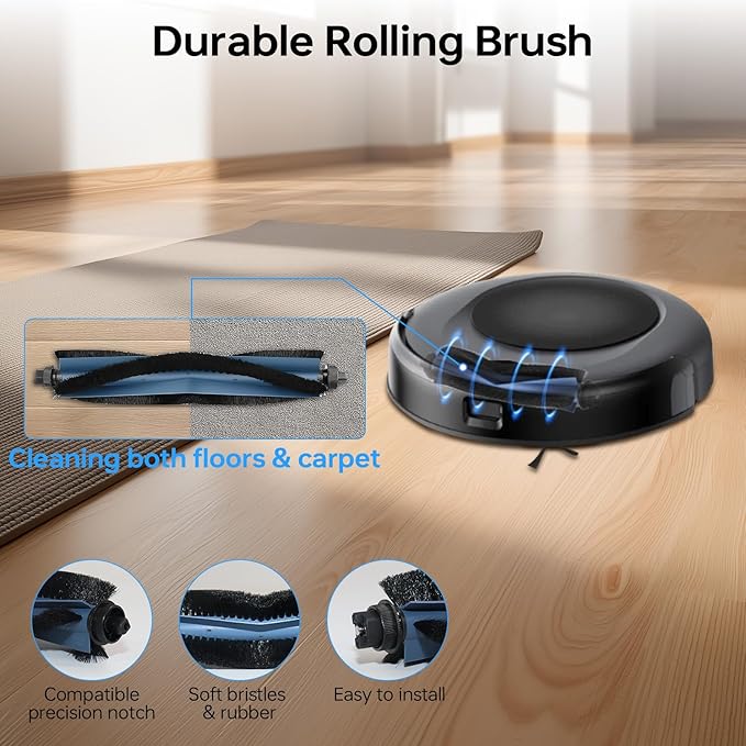 Ancolin 26 PCS Replacement Parts Fit fot Eufy Omni C20 Robot Vacuum Cleaner Accessories Kit, 2 Main Roller Brushs 4 Filters 6 Dust Bags 6 Mop Pads 6 Sidebrushs 1 Cleaning Brush 1 Screwdriver