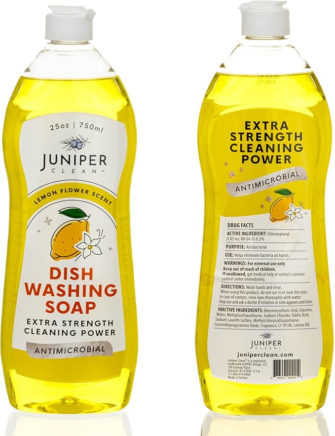 Dish Soap, Lemon Scent, Liquid Dish Washing Soap Squeeze Bottle 25 Fl Oz (Pack of 6)