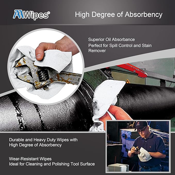 AAwipes Cleanroom Wipes Nonwoven Wipes Cellulose/Polyester Blend (Grade A, 68 Gram,Bag of 600 Pcs) 9" x 9"for Lab, Electronics, Pharmaceutical, Printing and Semiconductor Industries (NW06809-600)