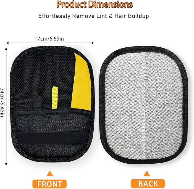 febnwn 3Pcs Pet Hair Removal Glove for Cats & Dogs, Reusable Electrostatic Pet Hair Gloves,Pet Hair Remover, Newly Upgraded Pet Hair Removal Tool for Car Seat,Clothing,Carpet,Couch