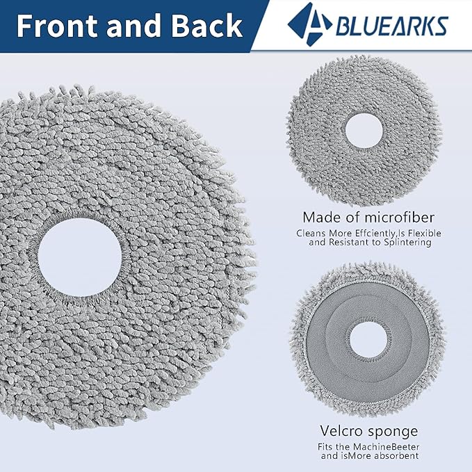 Bluearks 24Pcs Replacement Parts for Roborock Qrevo Curv/Curv S5X/Qrevo Edge/Edge S5A/Qrevo S5V Vacuum Cleaner Accessories,1 Main Brush 4 Side Brush 4 Hepa Filters 6 Vacuum Bags 6 Mop Pads