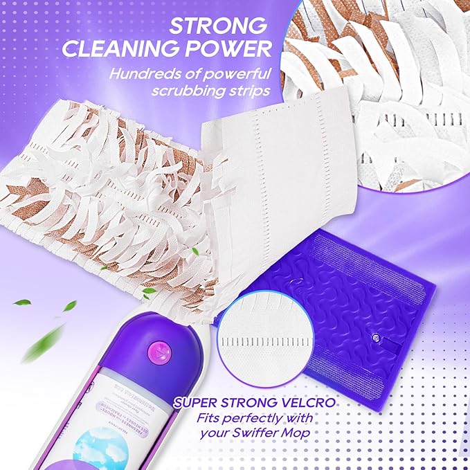 YagoDago Power Mop Pads Compatible with Swiffer Power Mop, Disposable Power Mop Refills, PowerMop Wood Mopping Pad Refills for Floor Cleaning, 10 Count