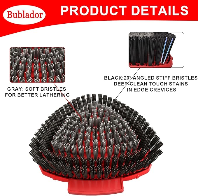 Spin Mop Replacement Head Compatible with O Cedar EasyWring 1 Tank,Scrubber Heads,Scrub Brush Attachment for Bathroom,Kitchen and Various of Hard Floors