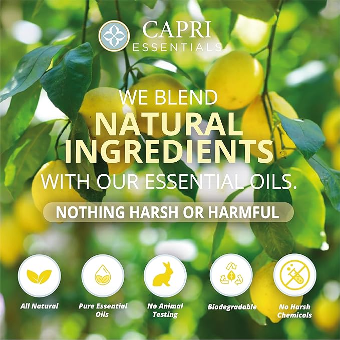CAPRI ESSENTIALS APC, Household Dust Remover, Kitchen Counter Surface Spray, Removes Grime, Blend of Essential Oils, Lemon Verbena, 23 FL Oz