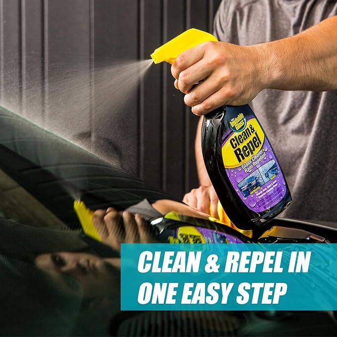 Invisible Glass 92184-6PK Premium Glass Cleaner with Rain Repellent for Exterior Automotive Glass and Windshields to Shield Against Rain, Snow, and Sleet, 22 Fl Oz, Pack of 6