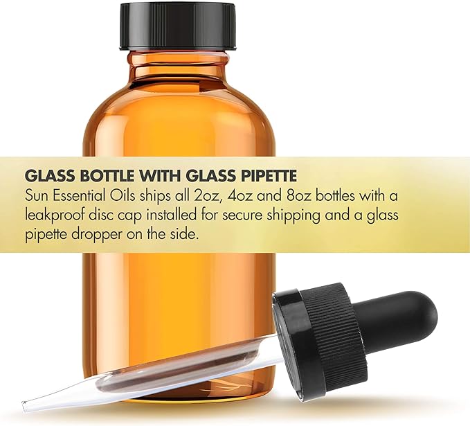 Sun Essential Oils – Sage Essential Oil 4 oz with Dropper for Diffuser, Skin, Aromatherapy Massage, Humidifier, Herbaceous Scent for Candle, Lotion & Soap Making, Room Fragrance