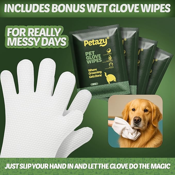 Petazy Dog Wipes for Paws and Butt Ears Eyes | Organic Pet Wipes for Dogs | Hypoallergenic Lavender Scented Dog Wipes Cleaning Deodorizing | Extra Thick Plant Based Wipes Dogs Cats Pets | 100 Count