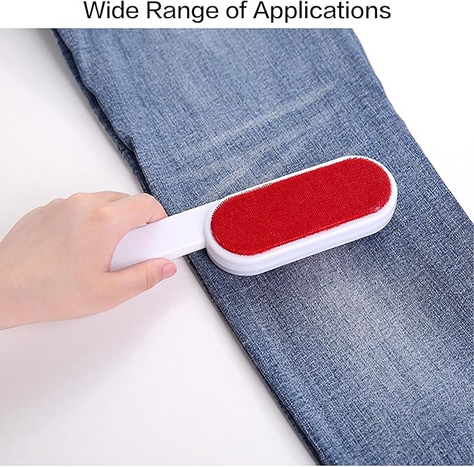 1PCS Double-Sided Lint Brush & 2PCS Reusable Sticky Lint Rollers – Pet Hair, Dust Remover for Clothes, Furniture, Sofas, Beds – Portable, Washable, Travel-Friendly, Triangular Design with Cover