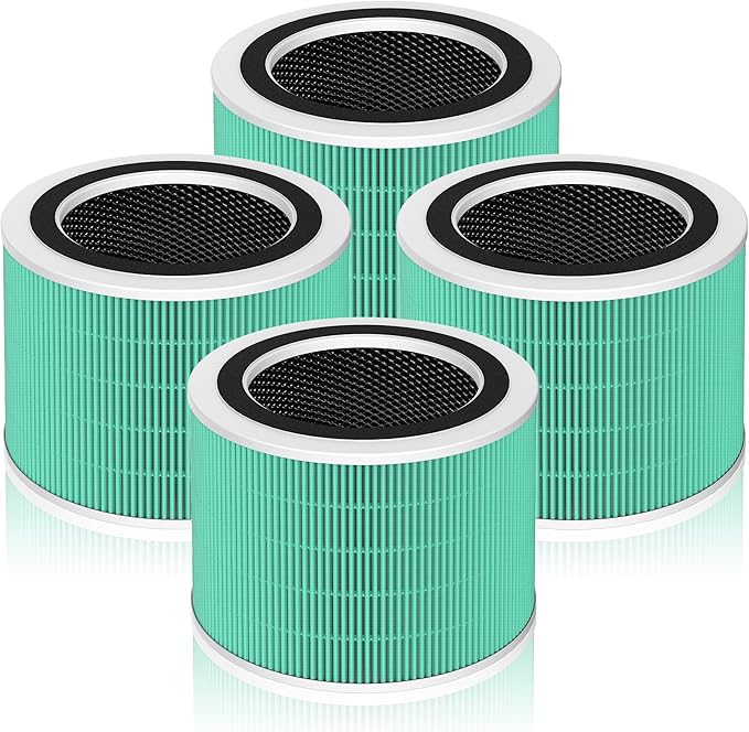 Core 200S Toxin Absorber Replacement Filter Compatible with LEVOIT Core 200S and Core 200S-P Smart WiFi Air Purifier, 3-in-1 H13 True HEPA Activated Carbon Filter, Core 200S-RF-TX, Green, 4 Pack