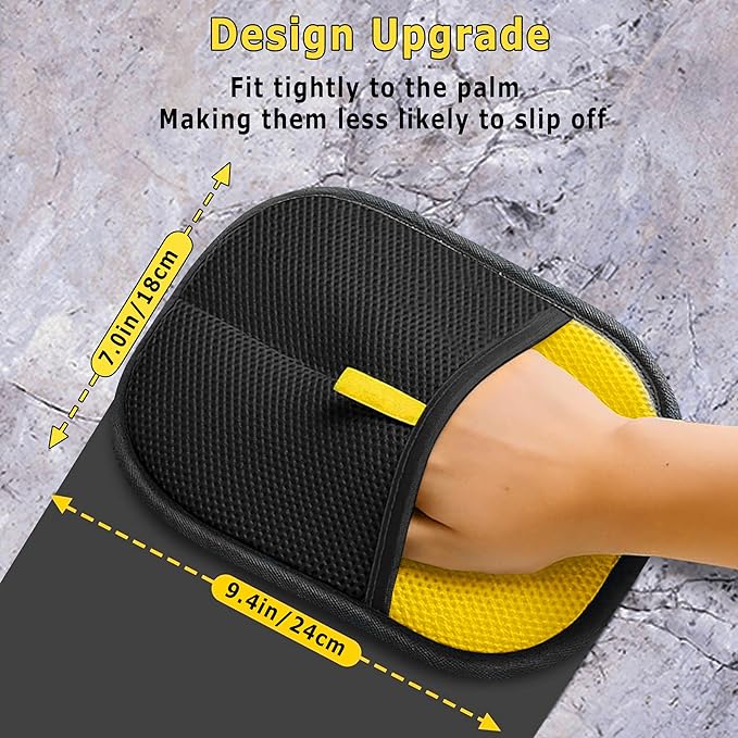 NoWoof 2PCS Pet Hair Removal Glove for Cats & Dogs – Upgraded Reusable Electrostatic Pet Hair Remover Tool for Couch, Clothing, Carpets & Car Seats