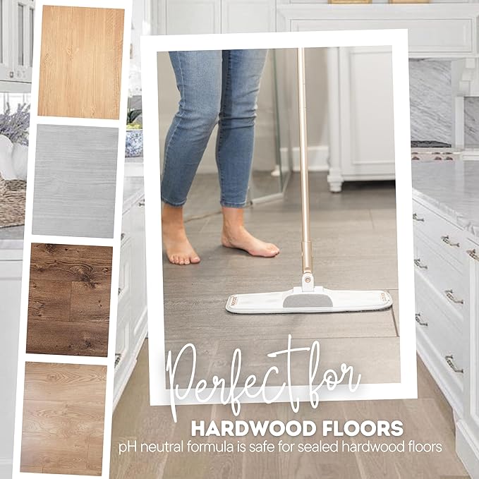 Quick Shine Hardwood Floor Luster-Polish 27oz-2pk | Plant-Derived w/Carnauba | Safer Choice, No PFAS, pH Neutral | Ready to Use Formula w/Anti-Slip Technology | Simply Squirt & Spread | Made in USA