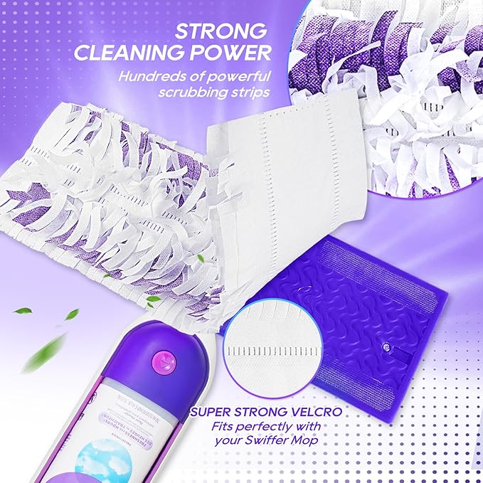 Power Mop Pads Compatible with Swiffer PowerMop Disposable Mop Refills, Wood Floor Power Mop Pads Replacement Mopping Pad Refills for Floor Cleaning, 20 Count