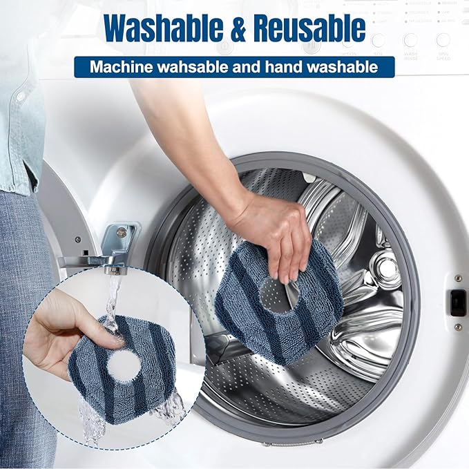 Chuancheng 6 Pack Reusable Mop Pads for EU-fy X10 Pro Omni for EU-fy X9 Pro Robot Vacuums, Replacement Washable Mopping Cloth Mop Pads