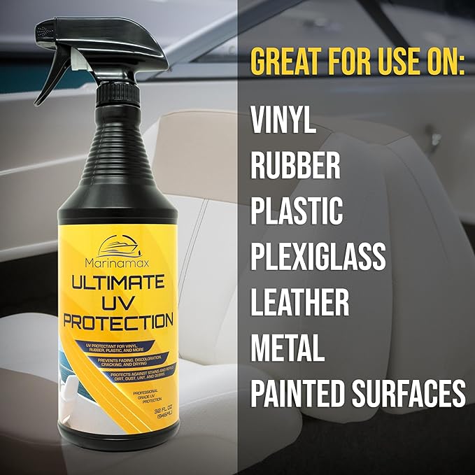 Ultimate UV Protection Spray 32 Oz | UV Protector for Outdoor Surface Sun Protection | UV Ray Protectant for Vinyl, Rubber, Plastic, and More | Prevents Fading and Discoloration