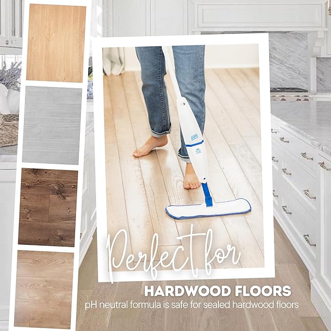 Quick Shine Hardwood Floor Cleaner 64oz | Use in Spray & Vac Mops | Removes Dirt & Scuff Marks | Ready-to-Use, Streak Free, No Rinse | Safer Choice Cleaner |Perfect for Gentle and Effective Cleaning