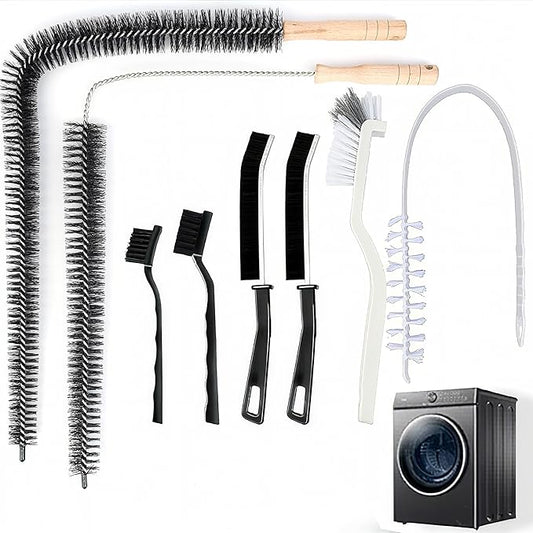 Ecolimpia 8 Pack Washing Machine Cleaner Brush, Dryer Cleaning Brush, Crevice Cleaning Brush for Bathroom, Shower, Kitchen, Cup,Tile, Tub, Sink-Ideal and Aractical Household Cleaning Tool Set