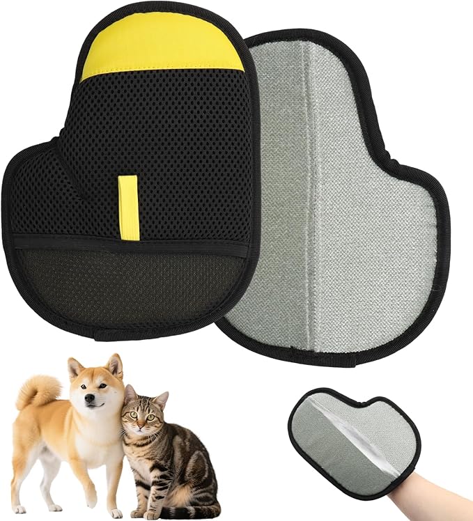 CONAMEI Pet Hair Removal Glove for Dogs and Cats,1 PCS Upgraded Double Sided Electrostatic Pet Hair Removal Gloves,Reusable Pet Cat Dog Hair Remover Gloves for Couch,Carpet,Bed Sheets,Blankets,Clothes