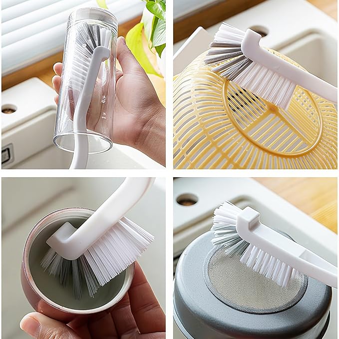 Ecolimpia 8 Pack Washing Machine Cleaner Brush, Dryer Cleaning Brush, Crevice Cleaning Brush for Bathroom, Shower, Kitchen, Cup,Tile, Tub, Sink-Ideal and Aractical Household Cleaning Tool Set