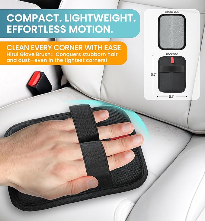 IPTPAS Pet Hair Removal Glove for Cats & Dogs, Electrostatic Fur & Lint Remover for Clothes, Couches, Carpets & Car Seats, Reusable Fur Removal Tool, Upgraded Non‑Slip Pet Hair Remover, 1-Pack