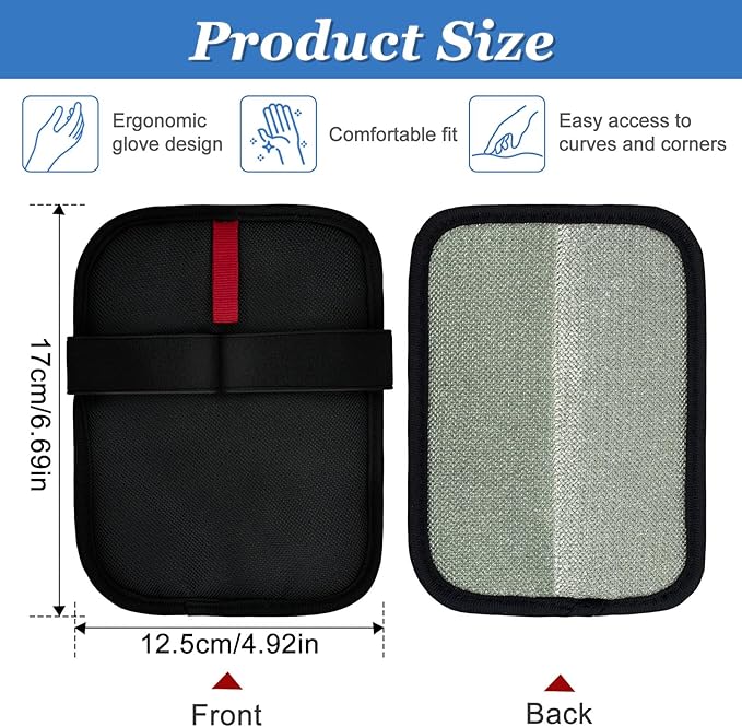 Deisunpet 2 Pcs Newly Upgraded Electrostatic Pet Hair Removal Glove,Magic Brush Pet Hair Remover for Cats & Dogs,Reusable Pet Hair Remover Gloves for Couch Carpet Car Seat Laundry