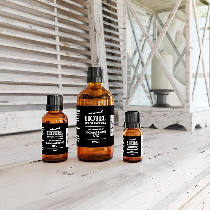 AirScent Hotel Diffuser Oil No. 1023 Inspired by The Baccarat Hotel Scent - Love Affair Fragrance Oil for Ultrasonic and Waterless Diffusers and Crafting - 10 mL, 0.34 fl oz Glass Bottle with Dropper