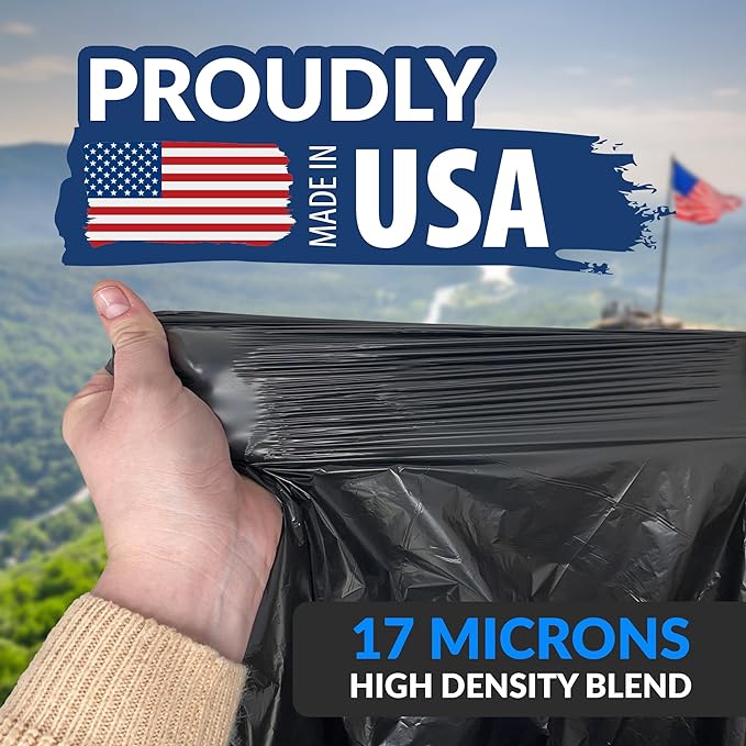 Reli. 55-60 Gallon Trash Bags Heavy Duty | 150 Count | 50-60 Gallon | Large Black Garbage Bags | Made in USA