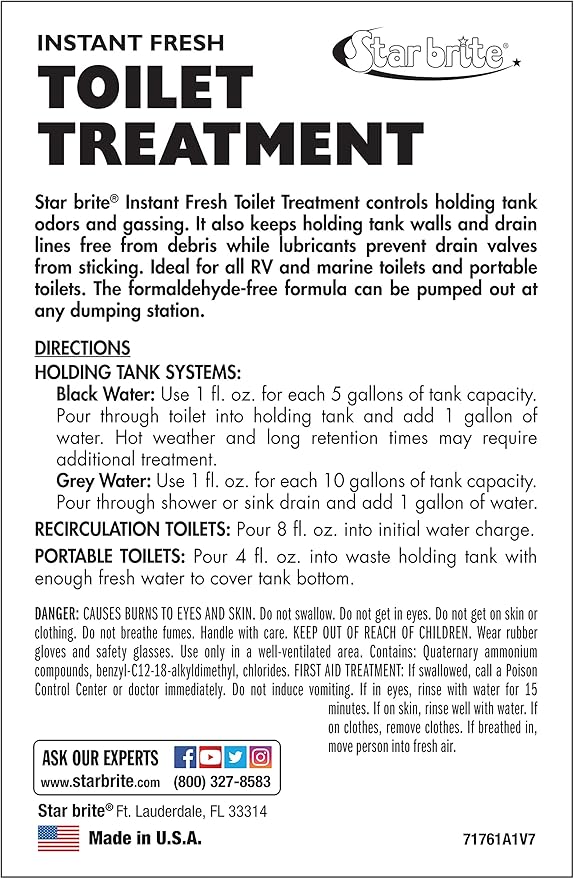 STAR BRITE Instant Fresh Toilet Treatment 6 Pack - Lemon (071761)